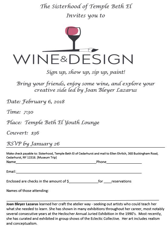 Sisterhood Wine Design 2018 flyer