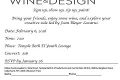Sisterhood Wine Design 2018 flyer